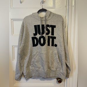 NIKE Just Do It grey hoodie men